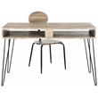 Safavieh Winta Wood and Iron Desk + Chair in Gray