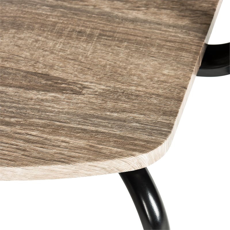 Safavieh Winta Wood and Iron Desk + Chair in Gray