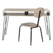 Safavieh Winta Wood and Iron Desk + Chair in Gray