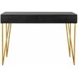 Safavieh Pine Two Drawer Wood and Iron Desk in Black