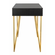 Safavieh Pine Two Drawer Wood and Iron Desk in Black