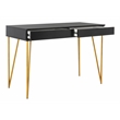Safavieh Pine Two Drawer Wood and Iron Desk in Black