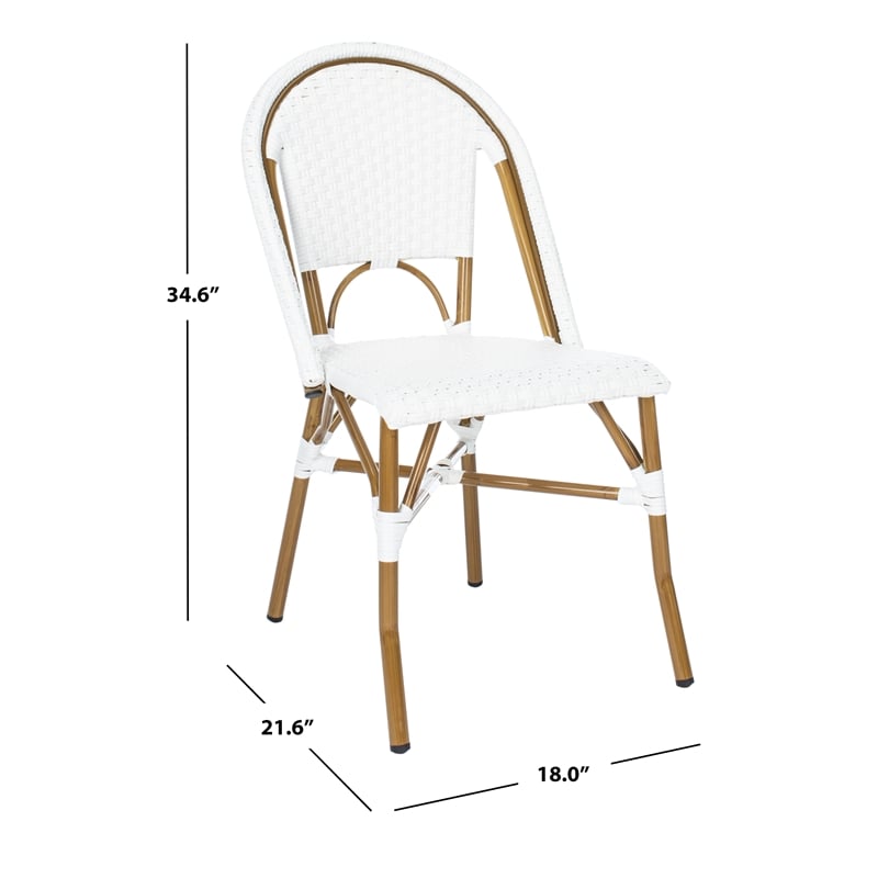 Safavieh Salcha Aluminum Side Chair  in White