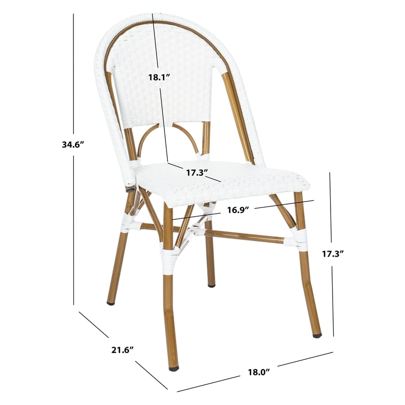 Safavieh Salcha Aluminum Side Chair  in White