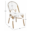Safavieh Salcha Aluminum Side Chair  in White