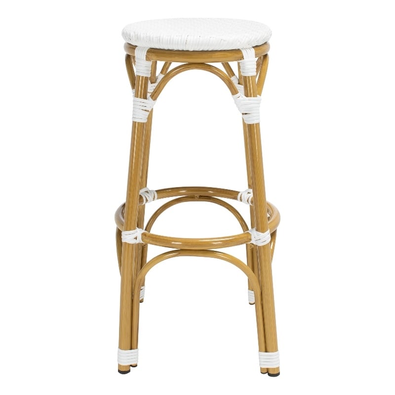 Safavieh Kipnuk Aluminum Barstool in White