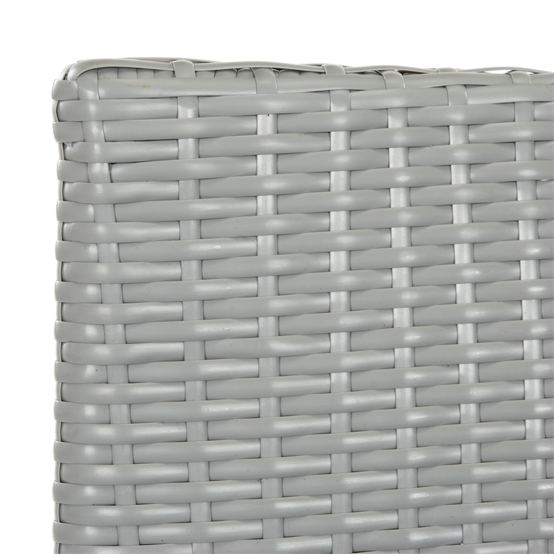 Safavieh Mojavi 4 Pc Aluminum Wicker Set in Gray / Black