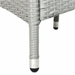 Safavieh Mojavi 4 Pc Aluminum Wicker Set in Gray / Black