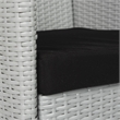 Safavieh Mojavi 4 Pc Aluminum Wicker Set in Gray / Black