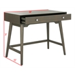 Safavieh Isadora Wood Desk in Gray