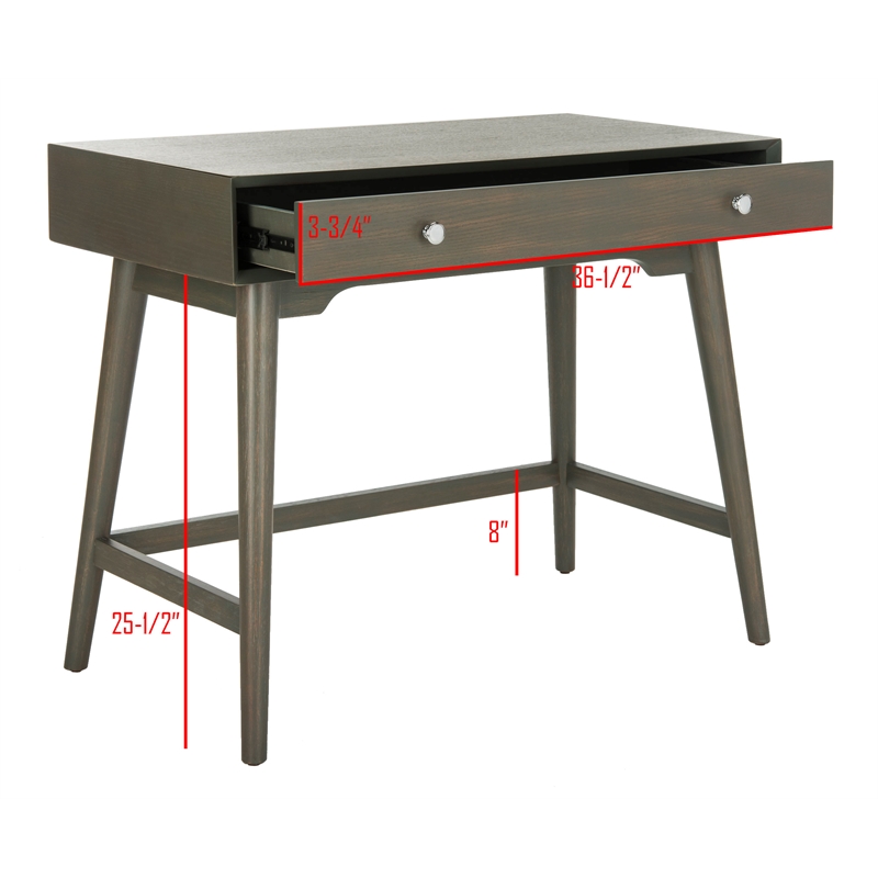 Safavieh Isadora Wood Desk in Gray
