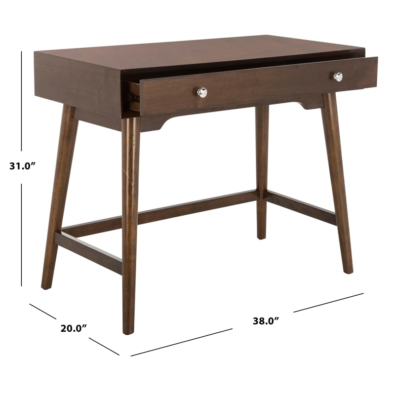 Safavieh Isadora Wood Desk in Walnut