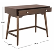 Safavieh Isadora Wood Desk in Walnut