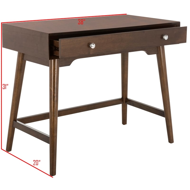 Safavieh Isadora Wood Desk in Walnut