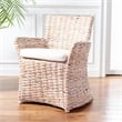 Safavieh Cabana Rattan Arm Chair in White