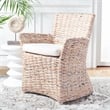 Safavieh Cabana Rattan Arm Chair in White