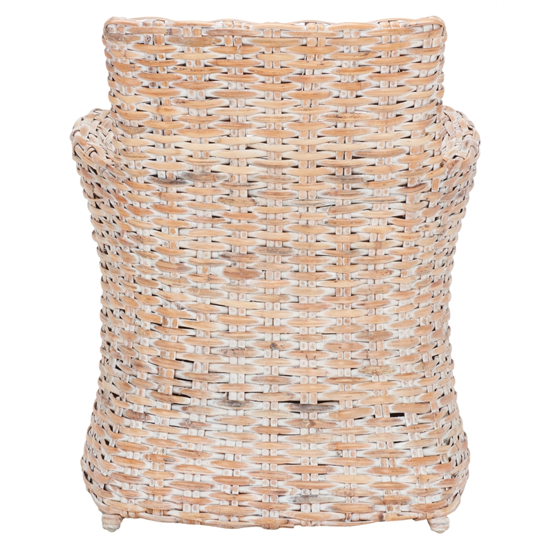 Safavieh Cabana Rattan Arm Chair in White