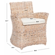 Safavieh Cabana Rattan Arm Chair in White