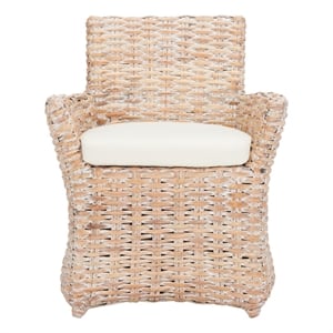 Safavieh Cabana Rattan Arm Chair in White