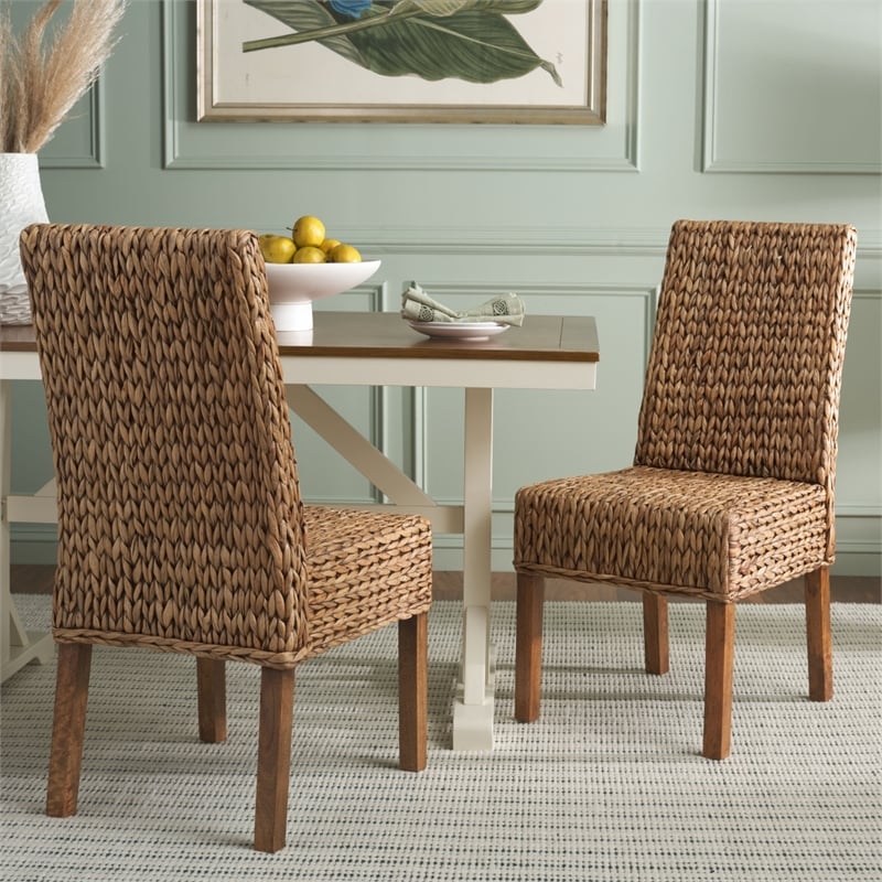 Safavieh Sanibel Wood Side Chair  in Brown / Brown