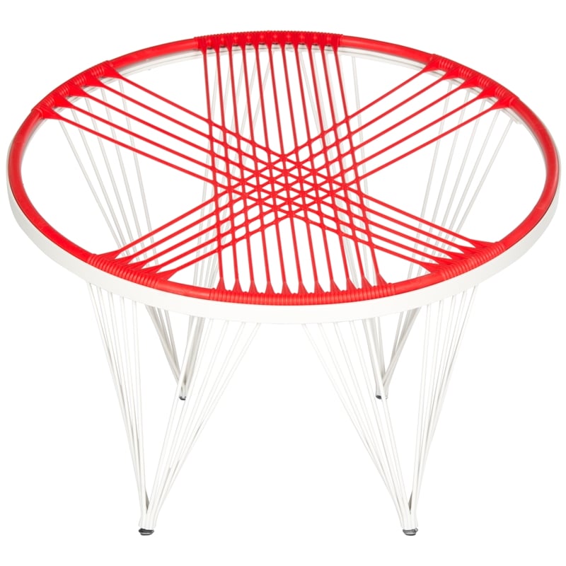 Safavieh Launchpad Iron Chair in Red / White