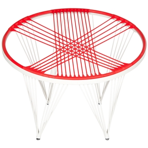 Safavieh Launchpad Iron Chair in Red / White
