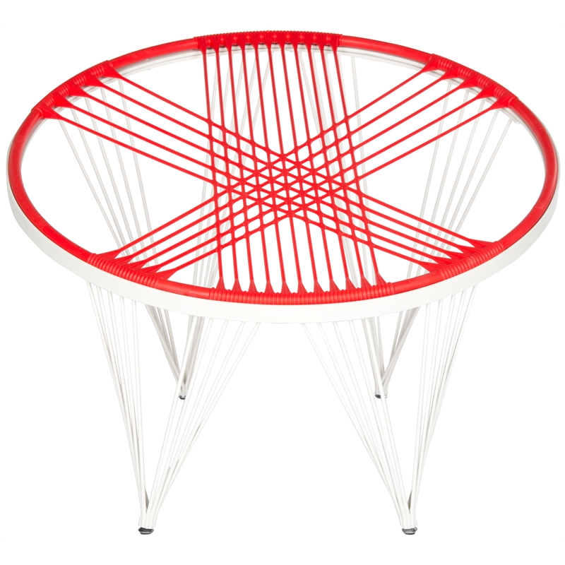 Safavieh Launchpad Iron Chair in Red / White