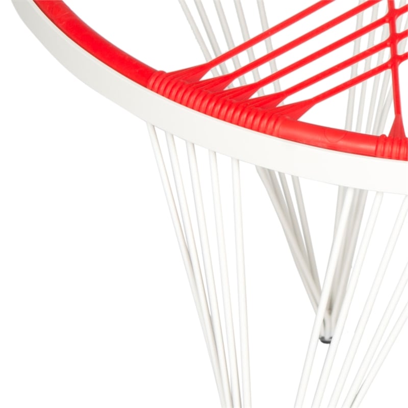 Safavieh Launchpad Iron Chair in Red / White
