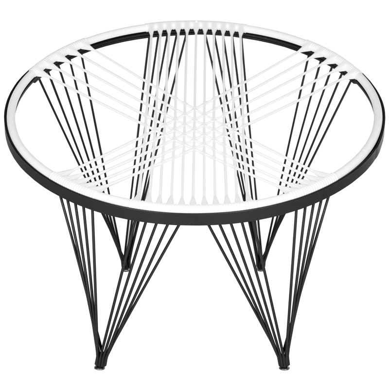 Safavieh Launchpad Iron Chair in Black / White