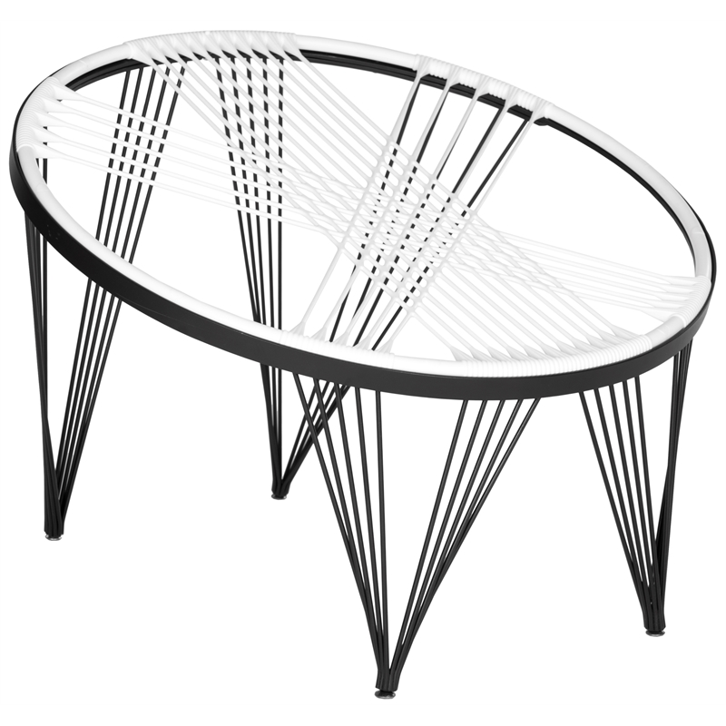Safavieh Launchpad Iron Chair in Black / White