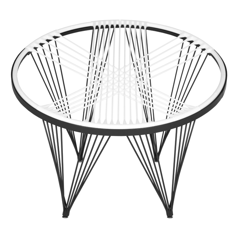 Safavieh Launchpad Iron Chair in Black / White