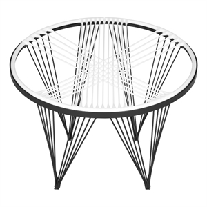 Safavieh Launchpad Iron Chair in Black / White