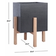 Safavieh Borsla Large Concrete Ficonstone Planter in Black