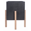 Safavieh Borsla Large Concrete Ficonstone Planter in Black