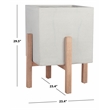 Safavieh Borsla Large Concrete Ficonstone Planter in Light Gray
