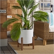 Safavieh Loflen Concrete Ficonstone Planter  in White