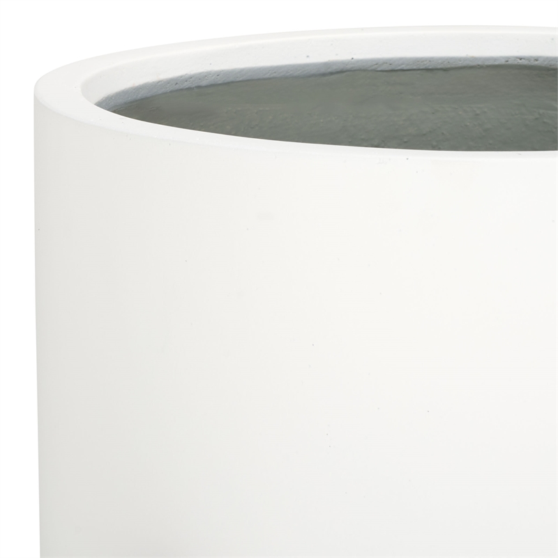 Safavieh Loflen Concrete Ficonstone Planter  in White
