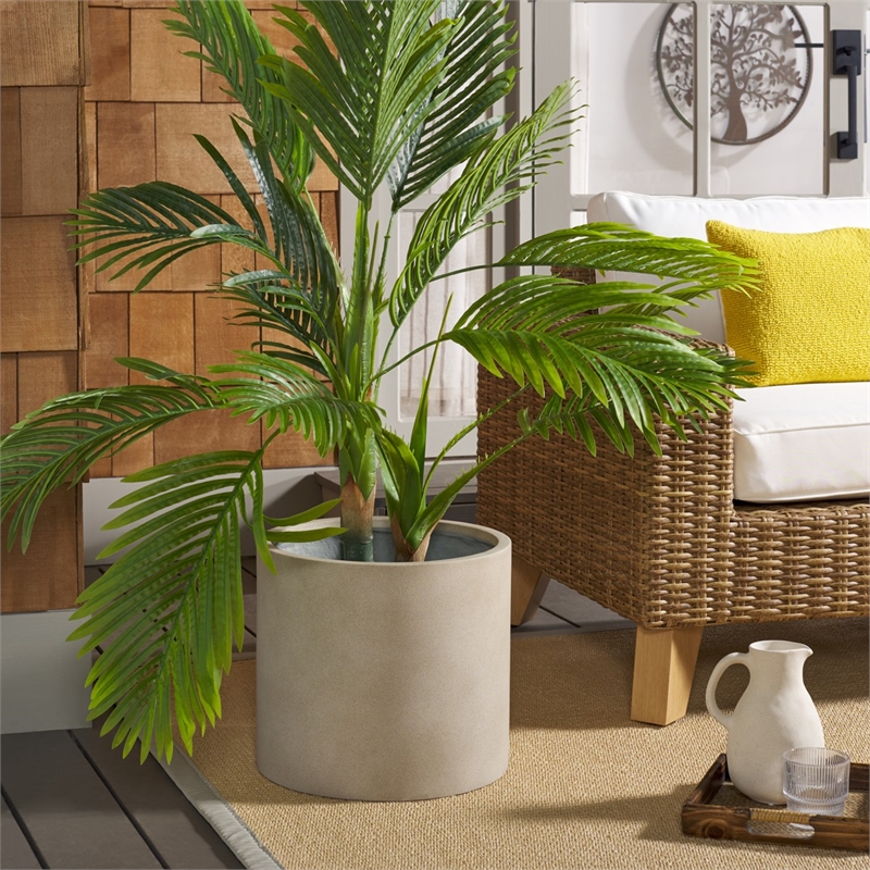 Safavieh Alia Concrete Ficonstone Planter in Beige