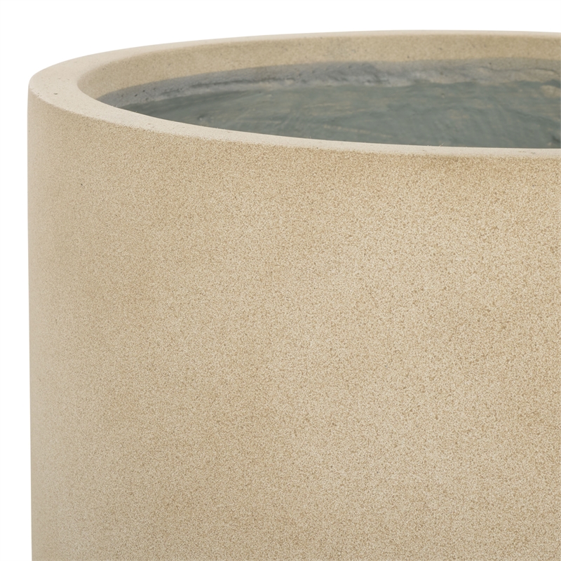 Safavieh Alia Concrete Ficonstone Planter in Beige