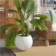 Safavieh Kenslia Concrete Ficonstone Planter in White