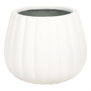 Safavieh Kaston Concrete Ficonstone Planter  in White