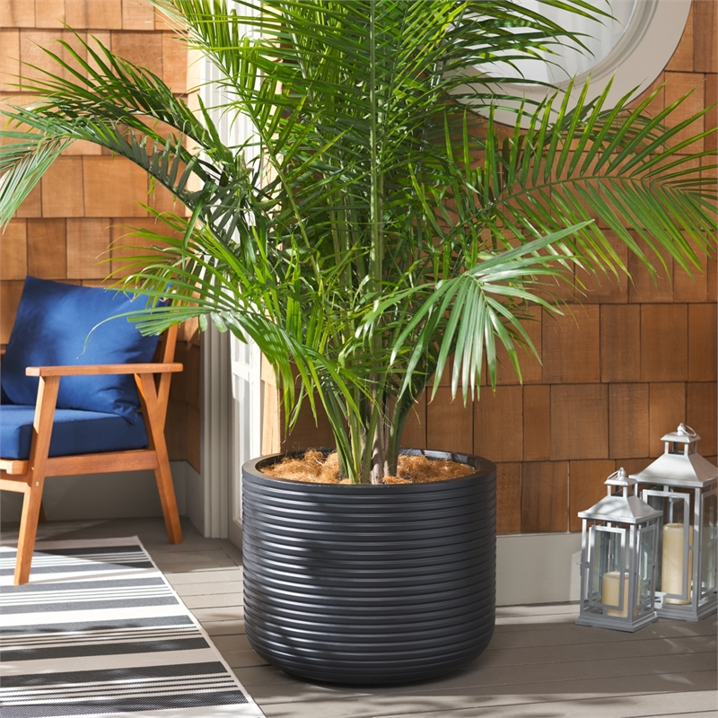 Safavieh Nardo Large Ficonstone Pot in Black