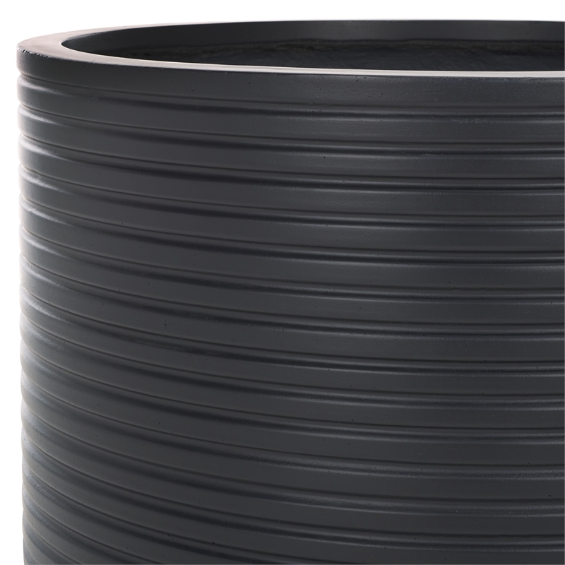Safavieh Nardo Large Ficonstone Pot in Black