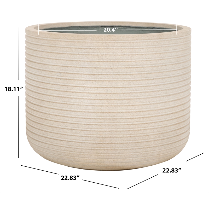 Safavieh Nardo Large Ficonstone Pot in Beige