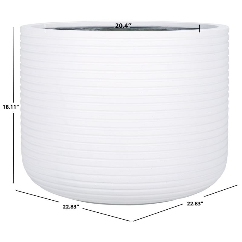 Safavieh Nardo Large Ficonstone Pot in White
