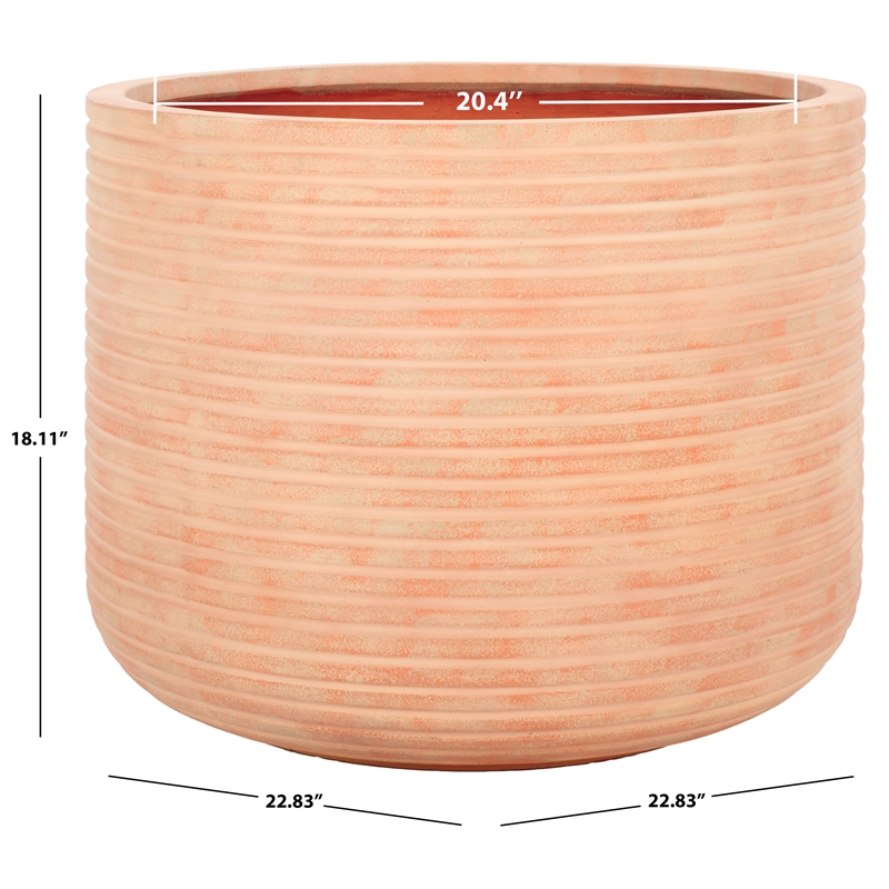 Safavieh Nardo Large Ficonstone Planter Pot in Terracotta