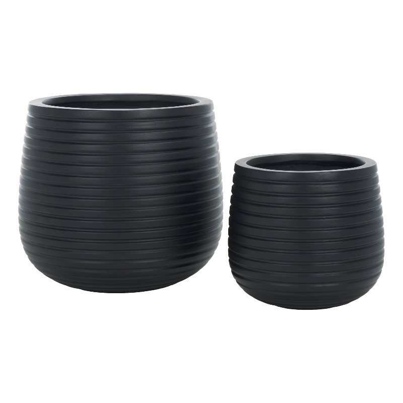 Safavieh Jasper Ficonstone Pot Set of 2 in Black