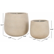 Safavieh Jasper Ficonstone Pot Set of 2 in Beige