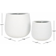 Safavieh Jasper Ficonstone Pot Set of 2 in White