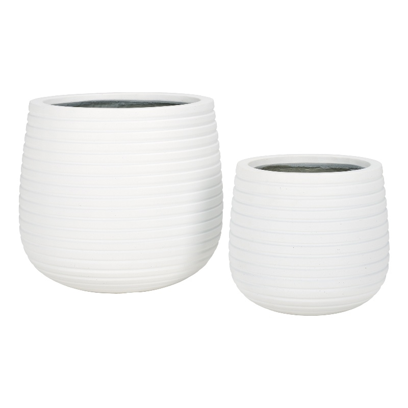 Safavieh Jasper Ficonstone Pot Set of 2 in White